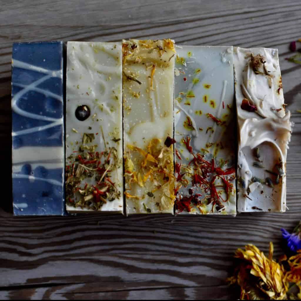 organic soap, handmade and hand cut with all natural soaps ingredients