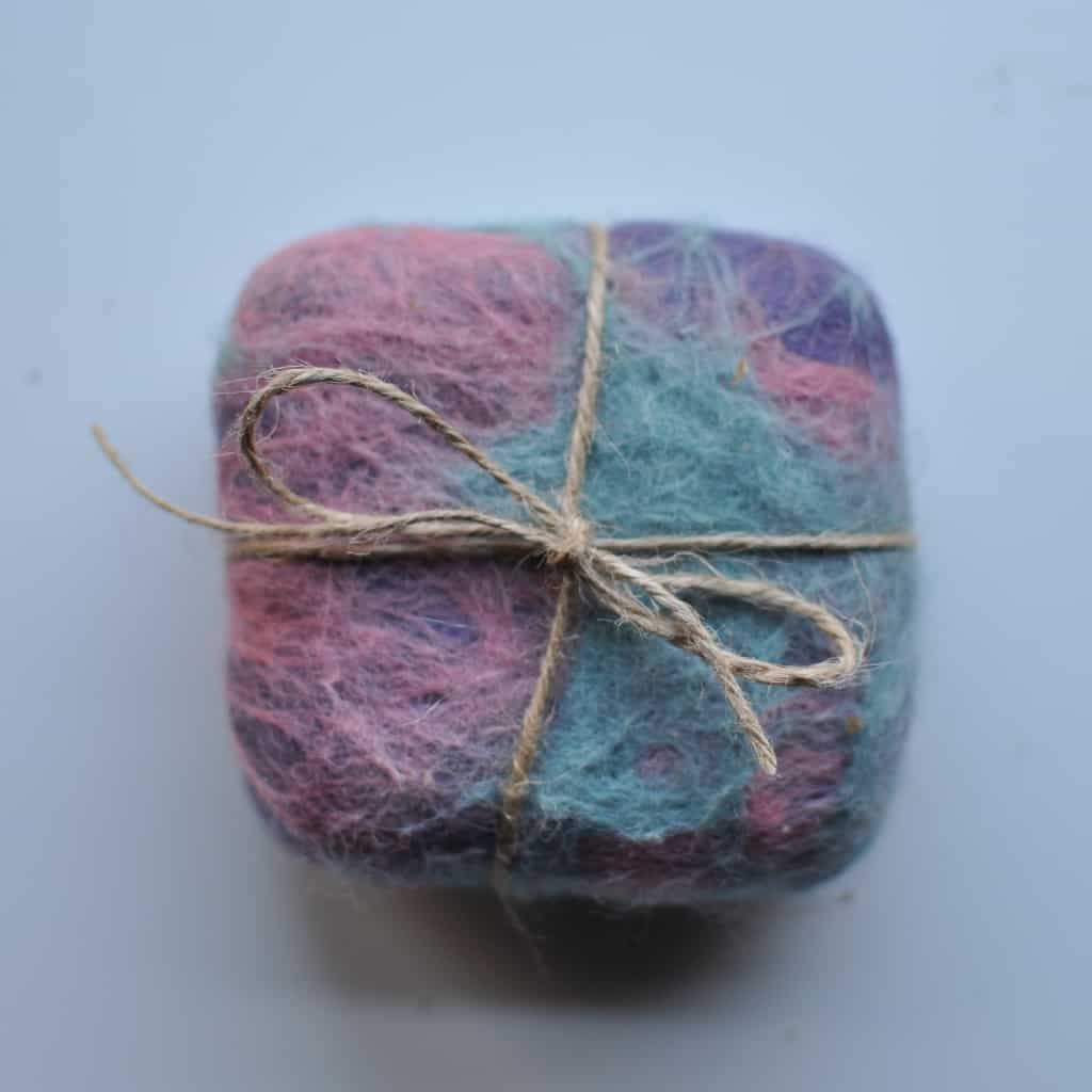 Felted Rainbow Cookie Soaps