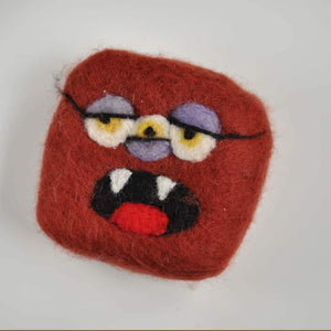 better than a crochet soap saver bag, our felted soap bars are made with real felt, that we wet and needle felt soap by hand into monsters