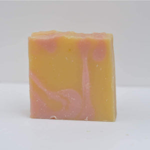 does not contain mango seed butter but this nutrient packed mango soap has mango essential oil that you will love, an orange bar