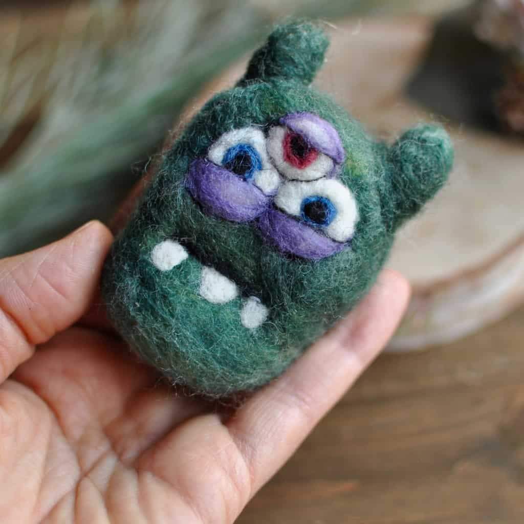 what is a soap saver, this felted soap is, it will have your soap last up to double the time as it usually would and this bars designed as a monster