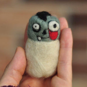 felting soap, also known as felt soap, these are out mini monsters hand needle felted with 100% wool