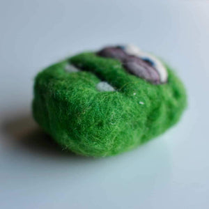 see our felted soap video for more on how we needle felt these soap bars, this felted bar has a handmade soap inside