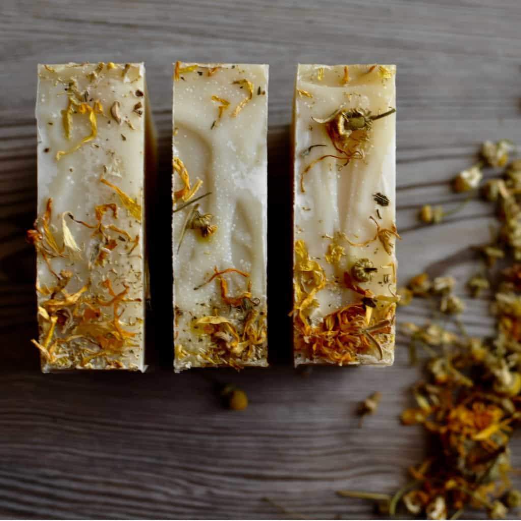 not aveeno soap but our handmade oatmeal soap stands up to any soaps quality, this bar is 5-6 ounces