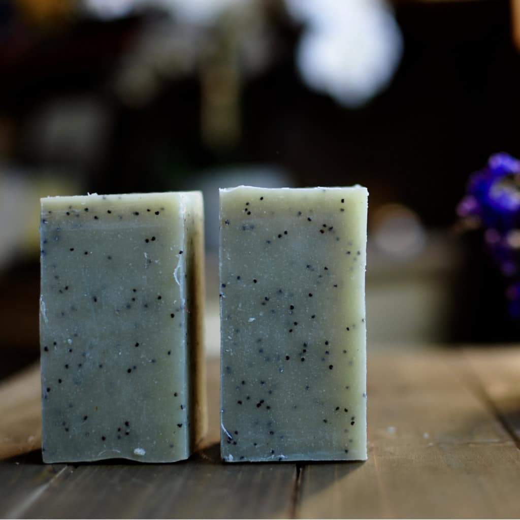 our pumice bar is just like a pumice stone that has volcanic rock, it scrubs off grease and oil quick, a green hand held 2 by 1/2 in. bar of soap