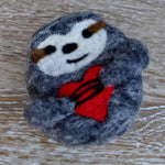 soap saver felted soap sloth, makes a great kids gift, this sloth is handmade with all natural soap bars inside, great bar that looks like a sloth