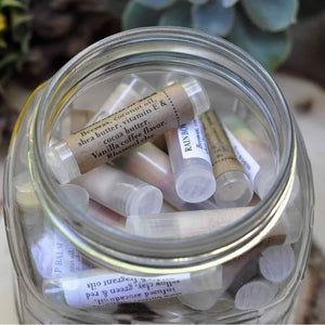 all natural lip balm, our vanilla balm is soft on your lips and a great organic lipstick alternative